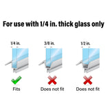Prime-Line M 6256 Frameless Shower Door Bottom Seal for 1/4 in. Thick Glass Doors, Dual Flap and 45 Degree Drip Guard, 36 in., Clear Vinyl (Single Pack)
