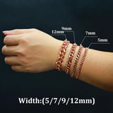 Heavenly Metals Copper Bracelet for Men & Women – 99.9% Pure Copper Cuban Link Chain – 5mm, 7mm, 9mm, 12mm Width – 6.5" to 9" Length – Gift Box Included – USA Brand
