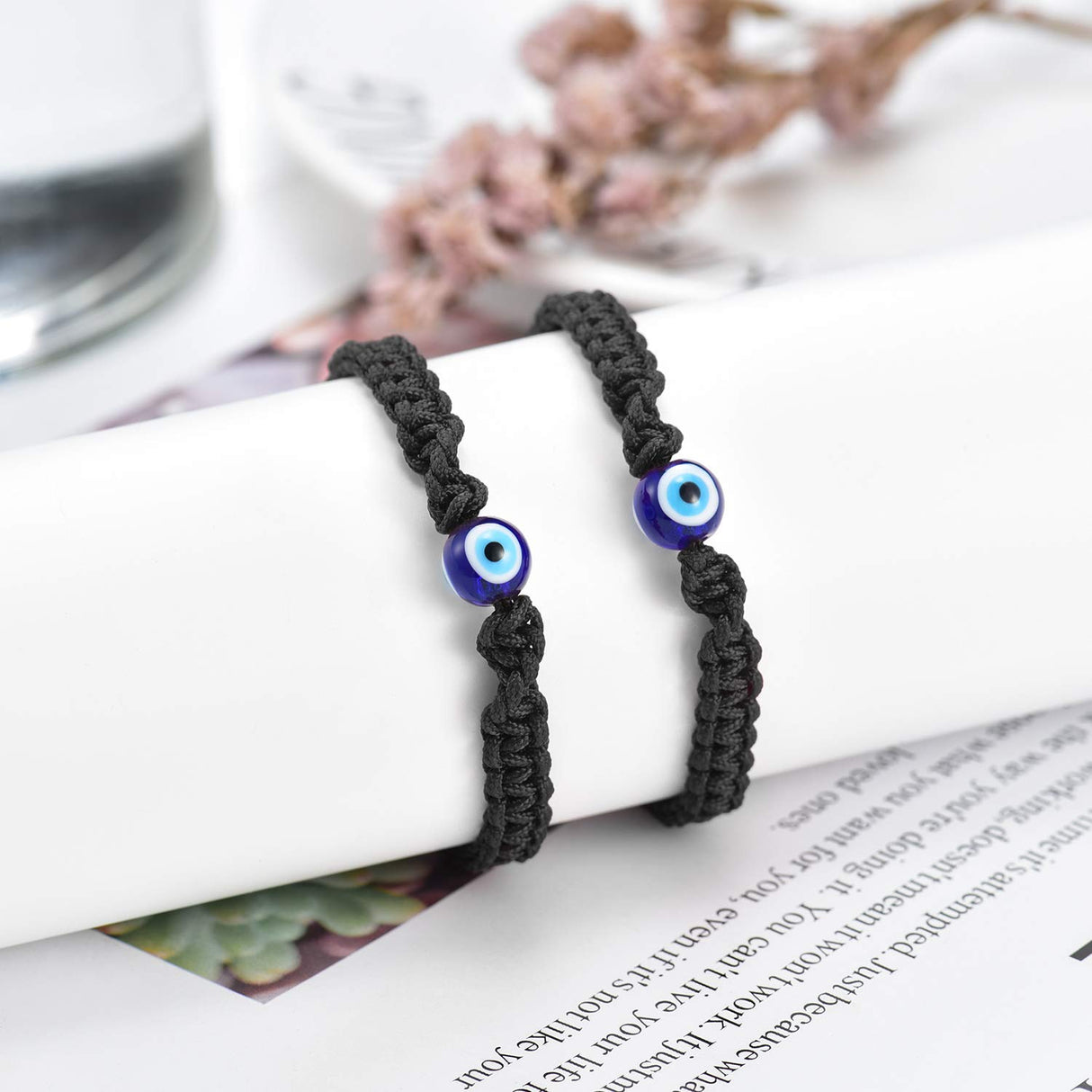 Tarsus Evil Eye Bracelets for Men Women, Braided Woven Rope Male Female