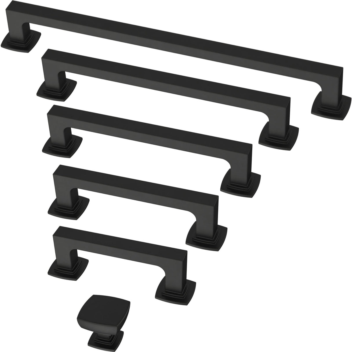 Franklin Brass (10-Pack) – Square Matte Black Cabinet Knobs for Dressers, Drawers, Kitchen Cabinet Door, Vanity, Furniture, Closet Knobs, 1-1/8 Inch | Parow