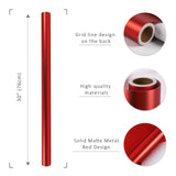 LaRibbons Red Christmas Wrapping Paper, Solid Color Matte Metal Gift Paper Jumbo Roll - 30 Inch x 33 Feet, Gift Wrapping Paper for Xmas, Holiday, Valentine's Day, Wedding, Birthday