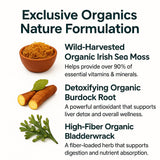 ORGANICS NATURE Irish Sea Moss Capsules 45 Servings | High Potency Seamoss Pills | Dr. Sebi Approved Sea Moss for Energy 90 Vegan Capsules