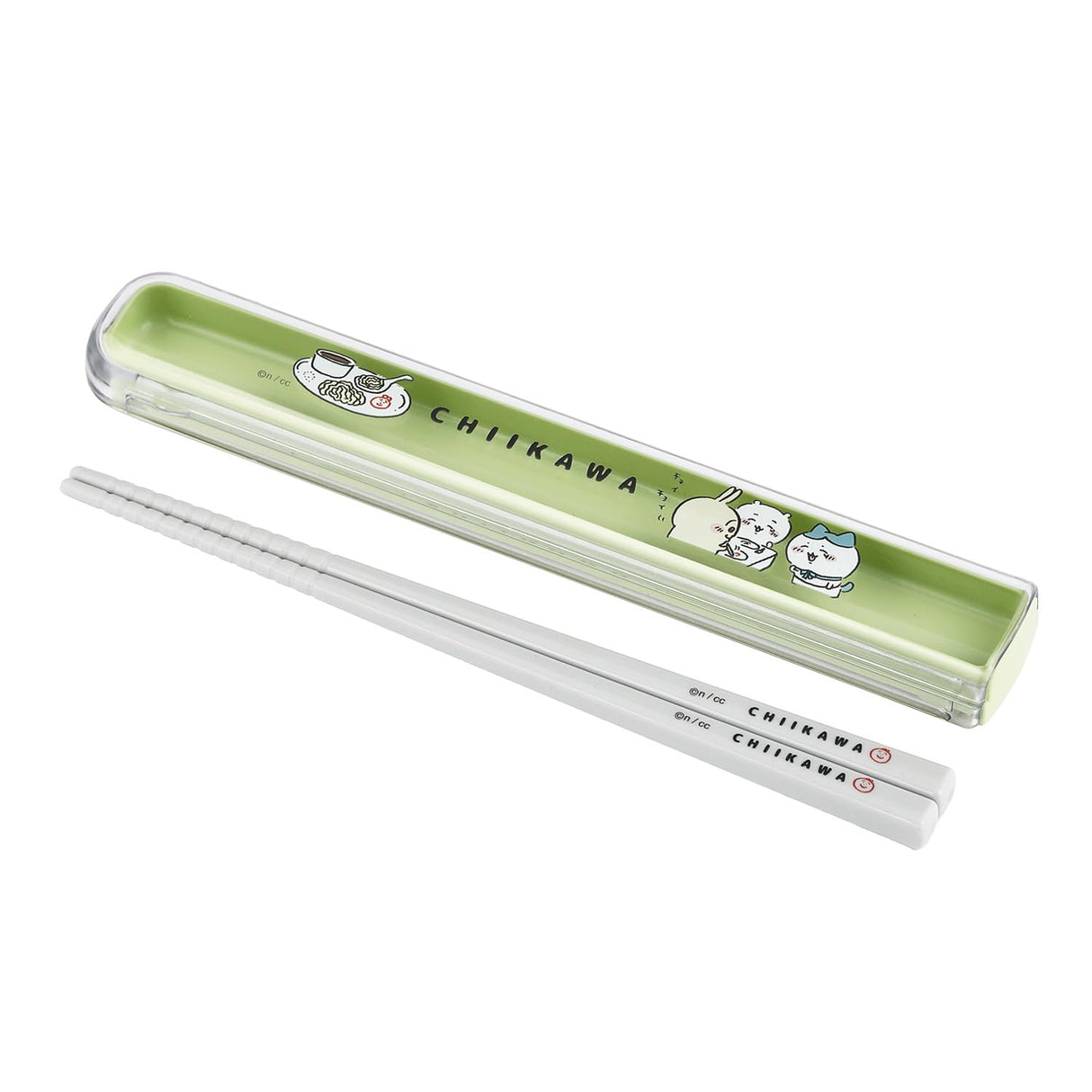 OSK Chiikawa Pull Lid Chopsticks Case Set, 6.9 x 1.1 x 0.6 inches (175 x 27 x 15 mm), Plastic ‎HS-11