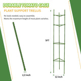 G-LEAF 6 Pack 5ft Tomato Cage for Garden Plant Support, Garden Stakes Tomato Cage, Tomato Cages Plant Stakes for Climbing Plants