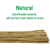 Natural Bamboo Trellis 24 Inches Tall, Mininfa Garden Ladder Trellis, Plant for Climbing Plants, Vegetables, Pots - 3 Pack