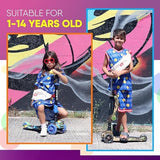 Hurtle 3-Wheeled Scooter for Kids - Wheel LED Lights, Adjustable Lean-to-Steer Handlebar, and Foldable Seat - Sit or Stand Ride with Brake for Boys and Girls Ages 1-14 Years Old