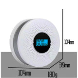 Exhaust Alarm with Visual LCD Display Double Transducer Detection Structure Loud 85dB for Indoor Observing Battery Propelled Exhaust Together