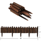 WORTH Wooden Edging for Landscaping, Flexible Garden Lawn Border 8" x 3.7'