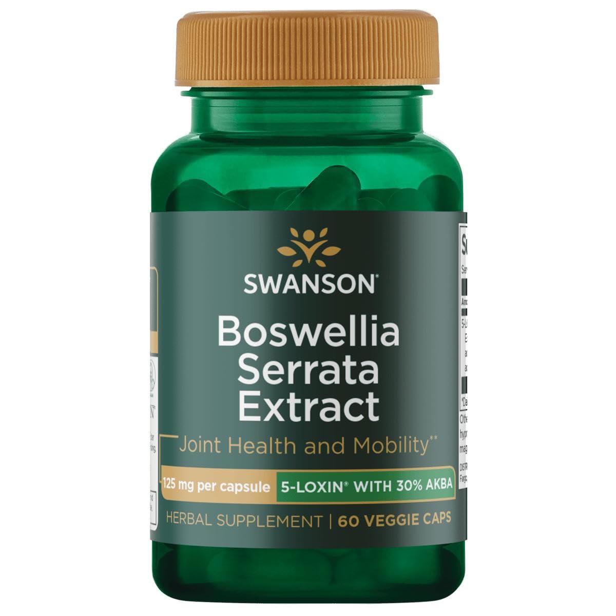 Swanson Boswellia Serrata Extract 125 Milligrams 60 Veg Capsules