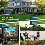 ALPHA CAMP Oversized Folding Camping Chairs High Backrest Heavy Duty Lawn Chairs for Adults Support 500 LBS Portable Camp Chairs with Cup Holders Large Side Pocket for Outdoor