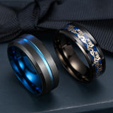 EIELO 16Pcs Stainless Steel Band Rings for Men Cool Black Golden Silvery Plated Rings Comfort Fit Fidget Spinning Chain Ring Fashion Simple Mens Wedding Engagement Ring Set 10