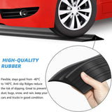 Jin&Bao Universal Garage Door Threshold Seal Strip 10FT Kit, Bottom Waterproof Rubber Weather Stripping Replacement（Black, 1 Adhesive）
