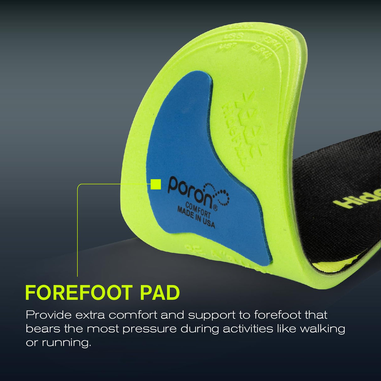 HideFxxx Carbon Fiber Insoles, Sprots Insoles for Men, Arch Support Insoles Orthotic Inserts PORON Gel Insoles for Basketball, Running and Training (US 9-11 | EU 43-45)