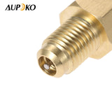 Aupoko R1234YF Adapters with Valve Core, 1/2’’ ACME Left Hand x 1/4’’ SAE Vacuum Hose Pump Fittings Connection for R12 to R1234yf Refrigeration Conversion