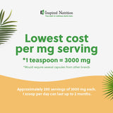 Inspired Nutrition UltraLaurin ® Monolaurin Supplement for Immune Support and Gut Health - Monolaurin Pellets - 7oz - 66 Servings, 3000 mg Each