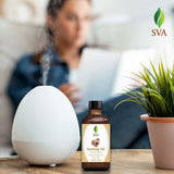 SVA Nutmeg Essential Oil – 4 Fl Oz – 100% Natural Nutmeg Oil - for Diffuser, Hair Care, Face, Skin Care, Aromatherapy, Scalp and Body Massage, Soap and Candle Making – with Dropper