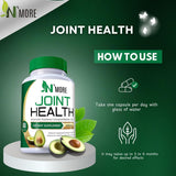 N'More Avocado Soybean Unsaponifiables Joint Health Supplement 400 mg, Non-GMO, Dairy, Gluten & Shellfish Free, 60 Day Supply, One Capsule Per Day