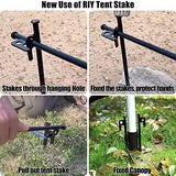 12 Pack Tent Stakes Heavy Duty Metal Tent Pegs for Camping Steel Tent Stakes 16 inch Unbreakable and Inflexible