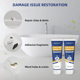 Tub Repair Kit White, Fiberglass Shower tub and Porcelain Sink Repair Kit, Acrylic, Enamel, Ceramics Tile Toilet and Shower Bath Repair Kit, Repair Cracks, Fragments, Holes and pits