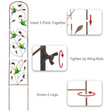 2 Pack Metal Garden Trellis for Climbing Plants