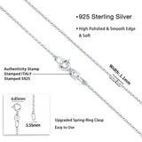 Jewlpire 925 Sterling Silver Chain Necklace Chain for Women, 1.1mm Cable Chain Necklace Upgraded Spring-Ring Clasp - Thin & Sturdy Women's Chains Necklaces 18 Inch