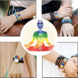 sedmart Fashion Gemstone Bracelets Handmade Bracelets Jewelry Multicolor Yoga Bracelets Friendship Boho Bracelets Leather Bracelets Rectangle Stone Healing Bracelets Sunflower Button Wrap Bracelet