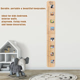 Garybank Solid Wood Growth Chart for Kids with Picture Frames, Height Measurement Ruler Milestone Markers, Foldable Kids Height Wall Chart, Christmas Keepsake Gift for Toddler Boy Girl Room Wall Decor