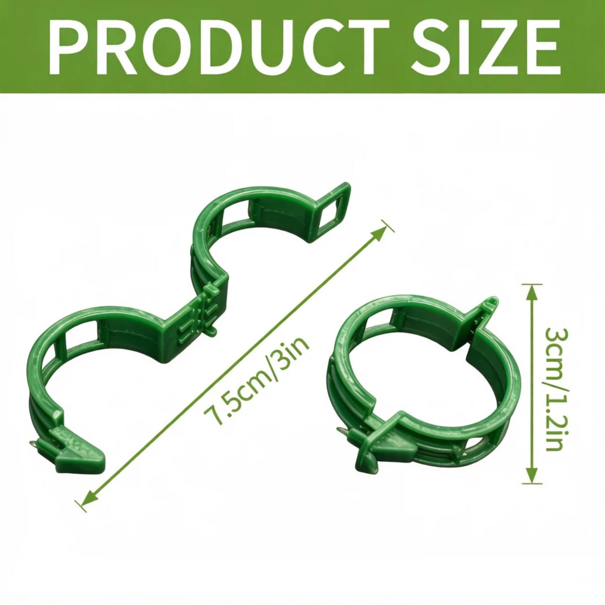 Hytihtu 50Pcs Plant Support Clips Plastic Trellis Clips, Tomato Vine Clips