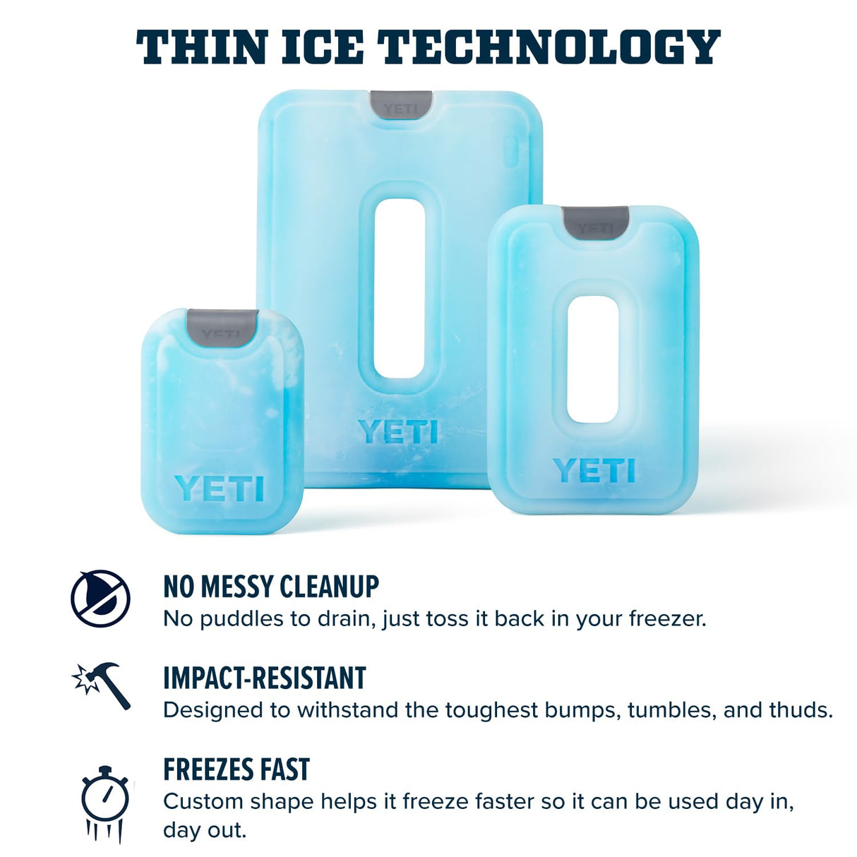 YETI ICE Sheet Refreezable Reusable Cooler Ice Pack, Large