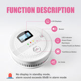 3 Pack Smoke Carbon Monoxide Detectors,2 in 1 CO & Smoke Fire Alarm for Home,Dual Sensor Smoke Alarm Carbon Monoxide Detector with LCD Display,Replaceable Battery Operated, 85db Sound(Battery Include)