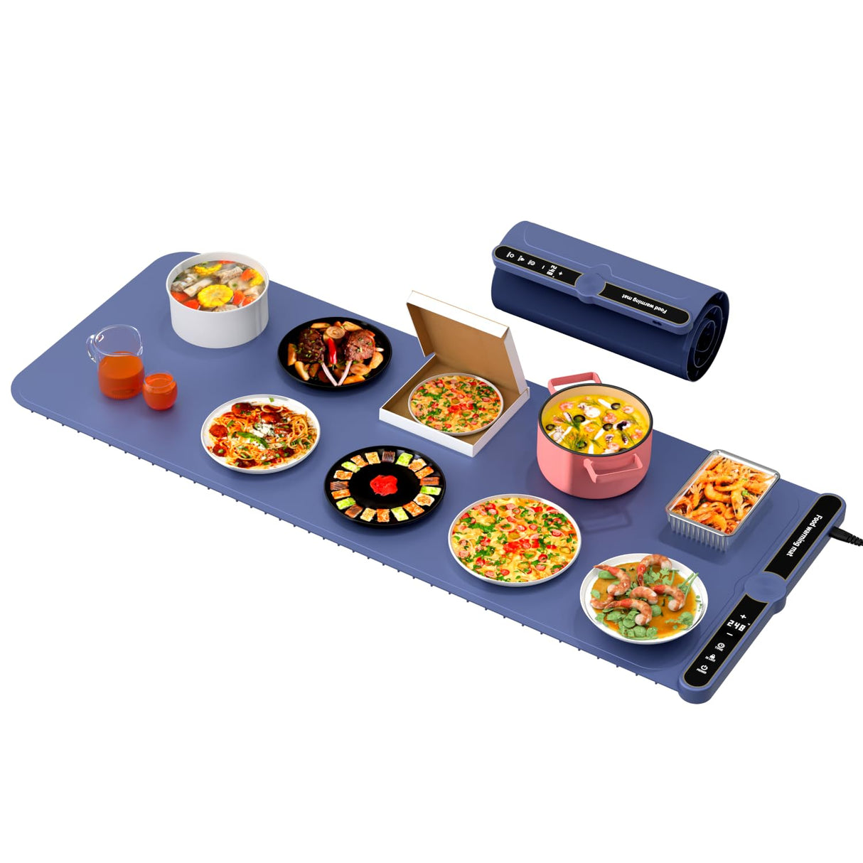 Electric Silicone Food Warmers for Parties Buffet XXL 40”X15” Extra Extra Large Food Warming Mat Keep Food Warm Last 18H Even Heating 104F to 248F with Child Lock Easy Clean
