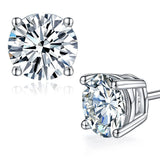 Moissanite Stud Earrings for Women,Sterling Silver 925 Earrings Jewelry Engagement Gifts for Women Men(6.5mm)
