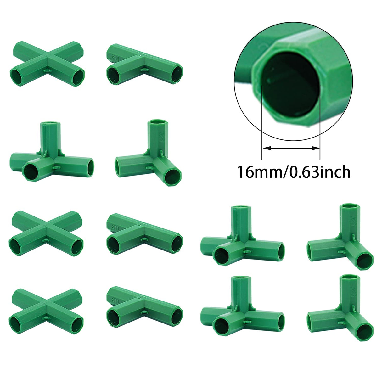 Bykswil Fitting 16MM Stable Support Greenhouse Frame Building Connector