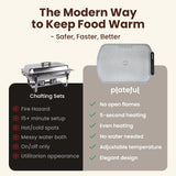 Plateful Warming Mat for Food - Food Warming Mat for Buffets Party, Electric Heating Trays/Pad Warmer for Countertop, Warm Tray to Keep Plates Hot for Kitchen, Party
