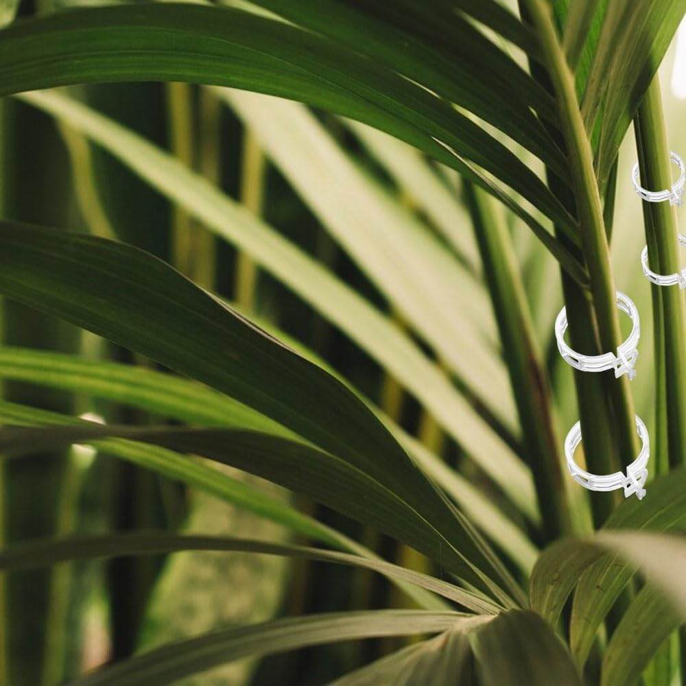 Plant Support Clips Reusable Garden Clips, Secured Plastic Plant Clips, Tomato Support Clips for String Trellis for Climbing Plants Outdoor Indoor Plant Flowers Stem Vine Fixing Clips (50, White)
