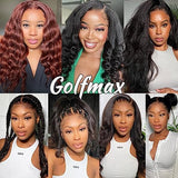 GOLFMAX Kinky Straight Lace Front Wigs Human Hair Pre Plucked With Baby Hair 180% Density Yaki Straight 13x4 Transparent HD Glueless Lace Wig Human Hair Wigs For Black Women 24 Inch