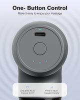 Mini Massage Gun, Percussion Muscle Massager for Back Pain Relief, Compact Sports Travel Massage Gun with 6 Massage Heads 4 Speeds, Gift for Her, Home, Athletes