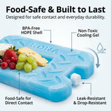 Kona Blue Ice 2 Pound Ice Packs for Coolers - Long Lasting Design - Refreezable Reusable Cooler Ice Pack (2)
