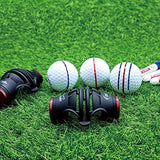 360-Degree Golf Ball Marker Alignment Tool Kit - Triple Line Stencil with 3-Color Pens and Gift Box