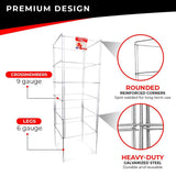 Cedar Ridge Square Foldable Tomato Cages - Heavy Duty Plant Support for Vegetable Garden, Vegetables, and Flowers - Stakes and Trellis for Climbing Plants - Made in The USA (13x40) - 3-Pack