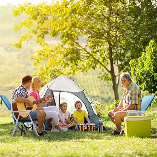 Outvita Lightweight Folding Beach Chair, Portable Arm Chair with High Strength Cleanable Fabric for Sand Camping Lawn Concert Travel Festival Blue,Heavy Duty Supports 220lbs