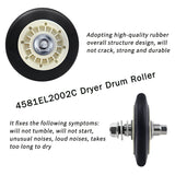 Upgraded Dryer Repair Kit Dryer Roller Kit for LG Kenmore Dryers Includes 4581EL2002C Dryer Drum Roller Assembly 4400EL2001A Dryer Belt and 4561EL3002A Dryer Idler Pulley, Pictures 6, 7 are Fit Models