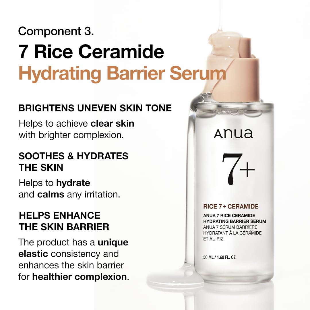 ANUA Rice Trio Set : Rice Cleansing Powder & Milky Toner & Hydrating Serum, Marshmallow face mask maker, for Glass skin, Fragrance Free, Korean Skincare