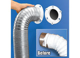 Dryer Dock The Original Dryer Vent Quick Release - Two-Piece Dryer Hose Quick-Connect, Twist & Lock Tight, Fits 4 Inch Tubes