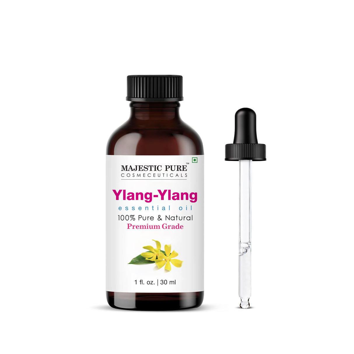 MAJESTIC PURE Ylang Ylang Essential Oil | 100% Pure and Natural Ylang Ylang Oil | Premium Grade Essential Oils for Hair Care, Home Diffusers, Skin, Aromatherapy, Massage and Humidifiers | 4 Fl Oz