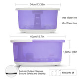 Foot Spa Bath Massager with Heat Bubbles and Vibration Massage and Jets, 16 OZ Calming Lavender Foot Soak Epsom Salt, Koenvenden Foot Soaker With Red Light, 22 Massage Rollers, Adjustable Temp -Purple
