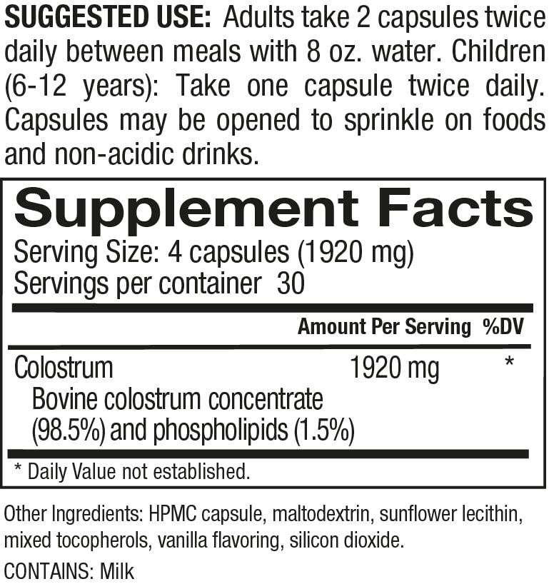 Colostrum-LD Colostrum Capsules - 120 Count - Liposomal Delivery