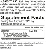 Colostrum-LD Colostrum Capsules - 120 Count - Liposomal Delivery