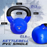 Yes4All 5-65lbs Kettlebells Vinyl Coated Cast Iron for Dumbbell Weights Exercises, Gym, Fitness, Full Body Workout Equipment Push up, Grip and Strength Training