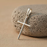 silverzone77 Cross Sterling Silver 925 Pendant Minimalistic Religious Unisex Jewelry